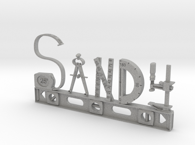 Sandy Nametag in Aluminum