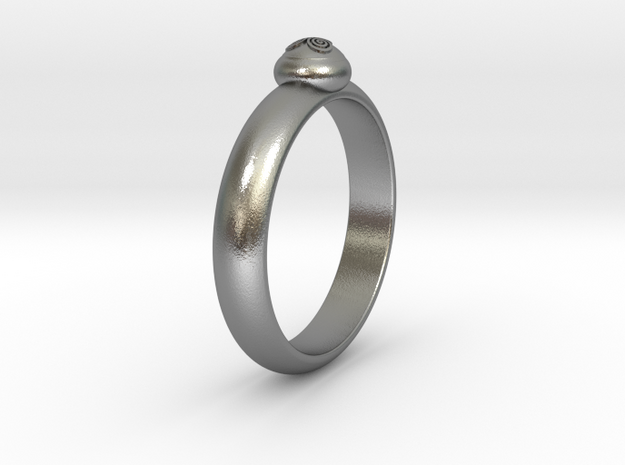 Ø0.795 inch/Ø20.2 mm Celtic Triskillion Ring in Natural Silver