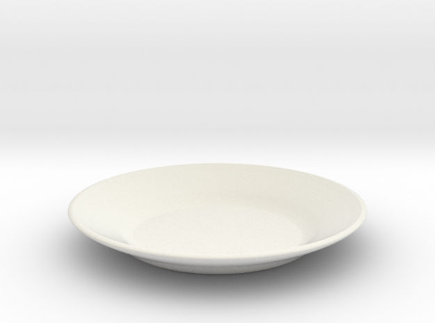 Dish in White Natural Versatile Plastic