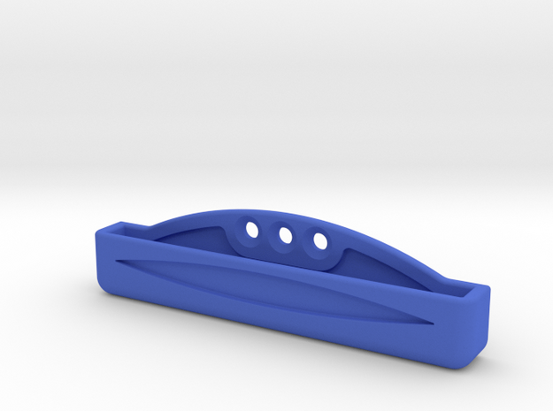 Surfboard Fin Wall Display Mount - FCS etc in Blue Processed Versatile Plastic