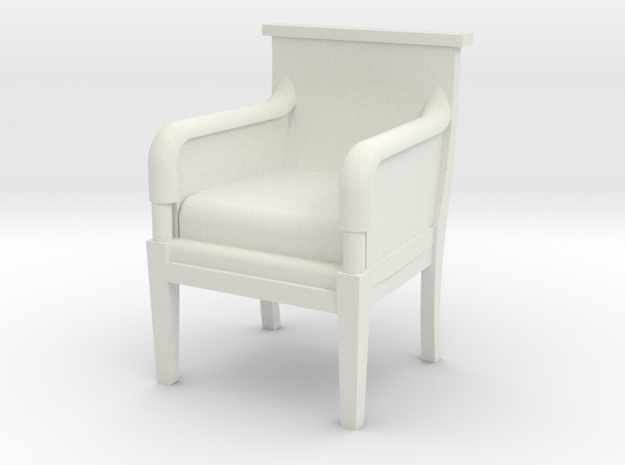 Period Armchair in White Natural Versatile Plastic