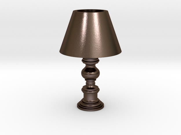 Period Lamp in Polished Bronze Steel