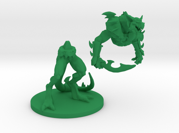 Gagoism™ "Lizard Warrior" in Green Processed Versatile Plastic
