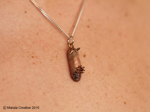 Unna the Nudibranch Pendant (Sea Bunny) in Natural Bronze