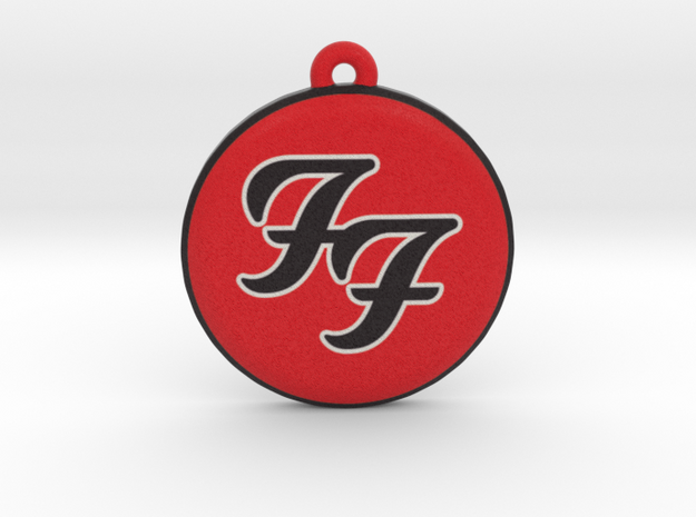 Foo Fighters Logo Pendant / Ornament in Full Color Sandstone