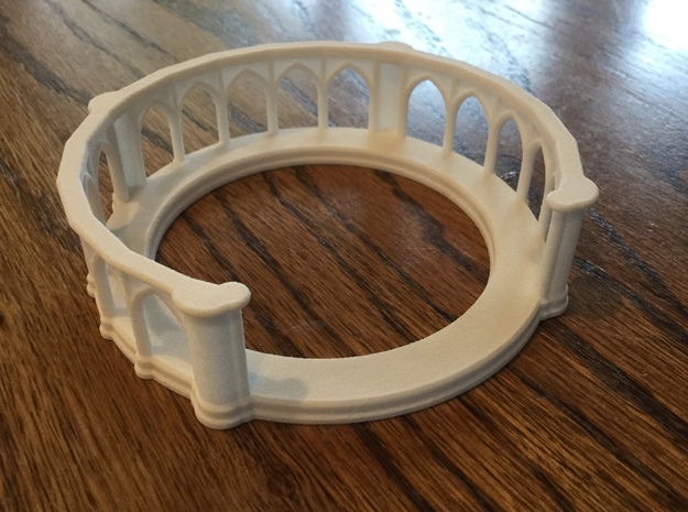 3-1/4" Coaster Holder Short in White Processed Versatile Plastic