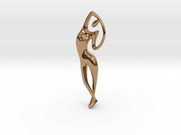 Woman In Love Pendant in Polished Brass