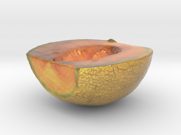 The Melon-Half-mini in Glossy Full Color Sandstone