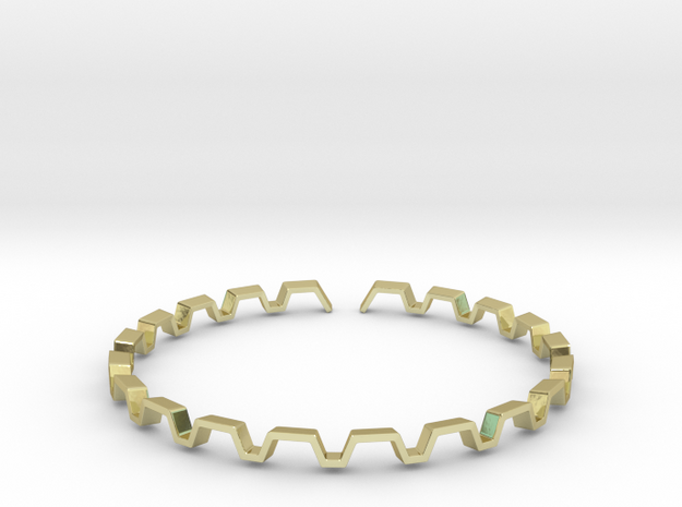 BETTER HALF Bracelet, Medium Size d=65mm in 18k Gold Plated Brass: Medium