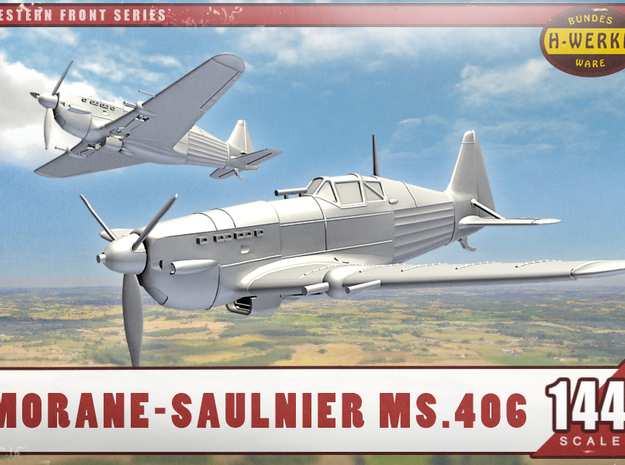 1/144th - Morane-Saulnier Ms.406  in Smooth Fine Detail Plastic