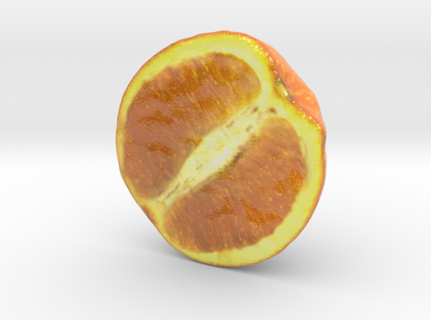 The Orange-2-Half-mini in Glossy Full Color Sandstone