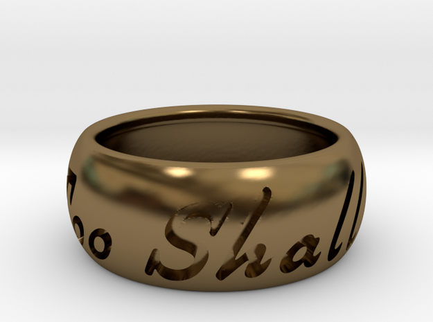 This Too Shall Pass ring size 8.5 in Polished Bronze