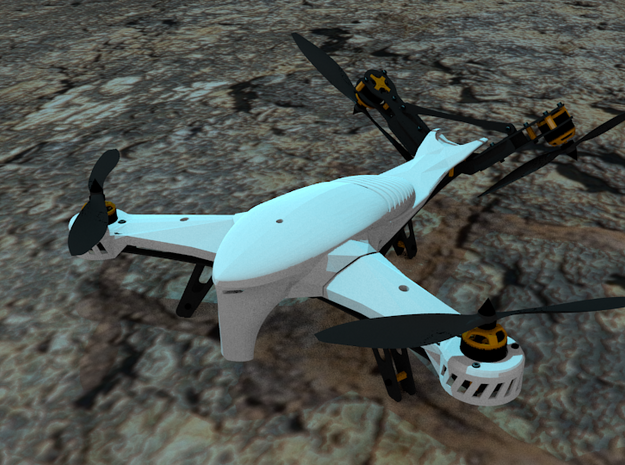 HUNTER KILLER Aerial Drone Main Canopy in White Natural Versatile Plastic