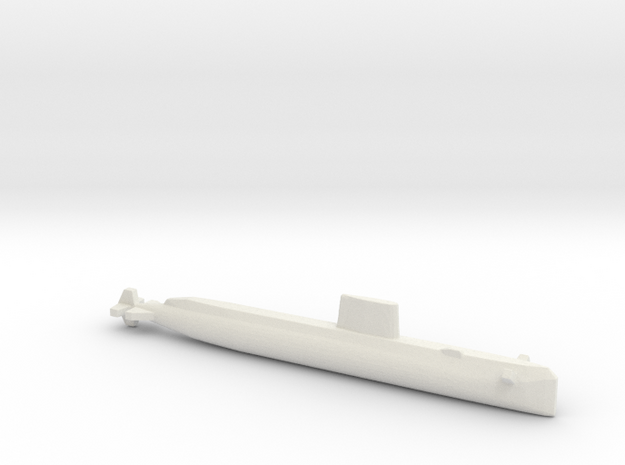 USS Nautilus (SSN-571), Full Hull, 1/1800 in White Natural Versatile Plastic