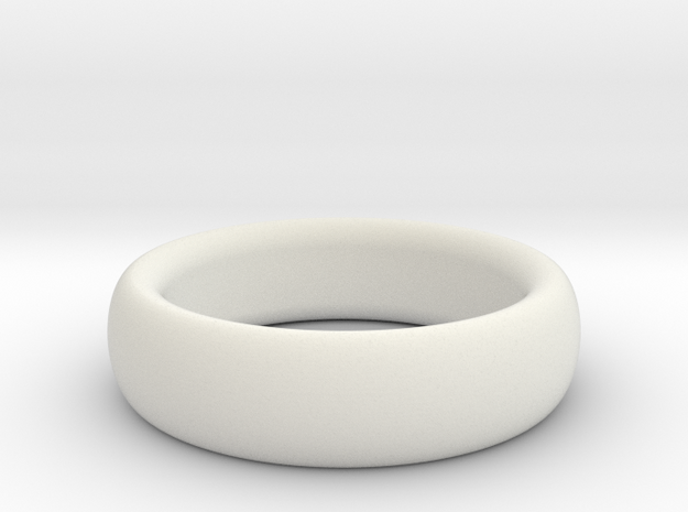 Plain Ring flat inside size11 w 7mm  t 3.2mm  in White Natural Versatile Plastic