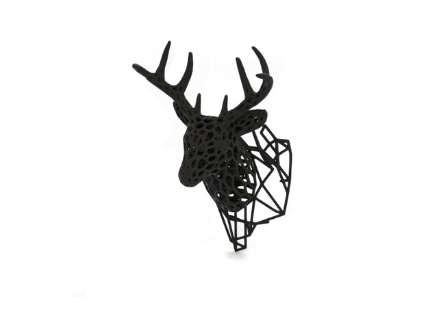 Deer (sculpture) in Black Natural Versatile Plastic