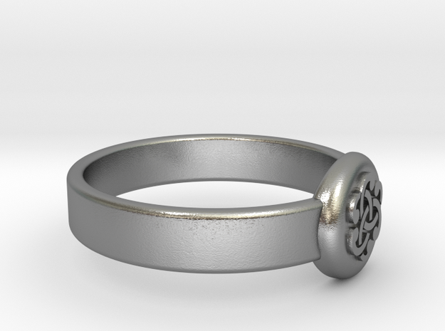  Ø0.733 inch/ Ø18.61 mm Celtic Ring in Natural Silver