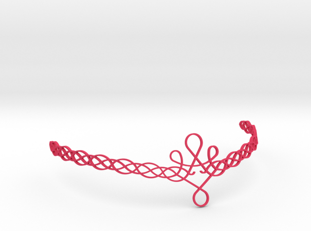 Woven Circlet in Pink Processed Versatile Plastic