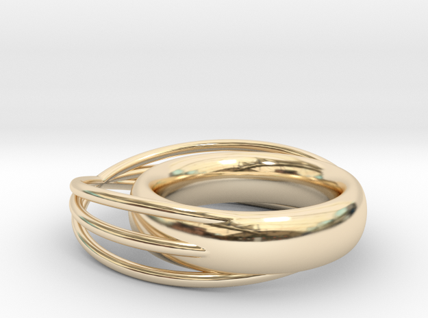 Ø0.757 inch/Ø19.241 mm Ring in 14k Gold Plated Brass