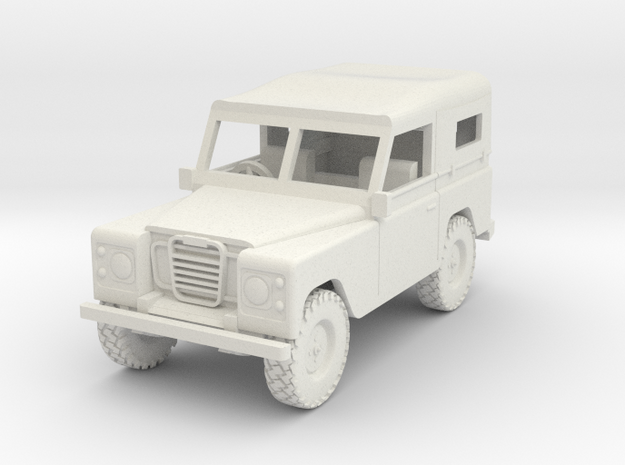  1/72 1:72 Scale Land Rover Soft Top Down Back in White Natural Versatile Plastic