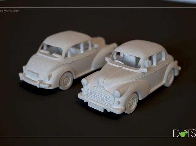 Morris Minor 1/64 1:64 Scale in White Natural Versatile Plastic