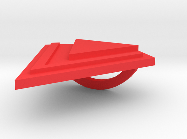 Scarf Holder - Triangle in Red Processed Versatile Plastic
