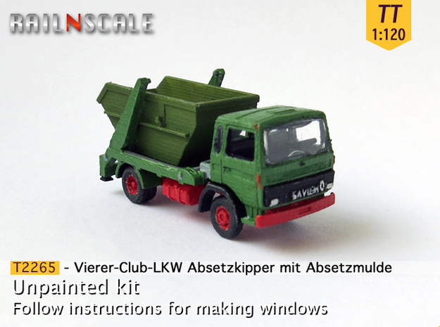 Vierer-Club-LKW Absetzkipper (TT 1:120) in Tan Fine Detail Plastic