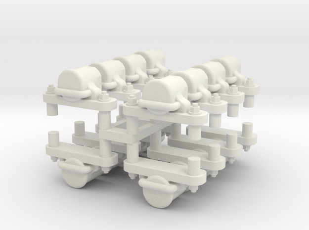 Gn15 O & K axleboxs 16 off (for 4 cars) in White Natural Versatile Plastic