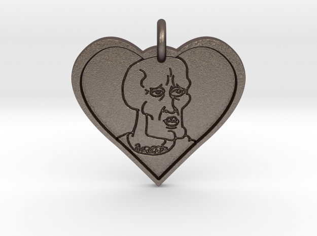 Handsome Squidward Pendant in Polished Bronzed Silver Steel
