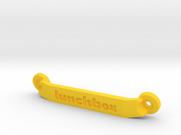 CW01 Chassis Brace - Rear - Lunchbox in Yellow Processed Versatile Plastic