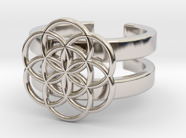 SEED OF LIFE DOUBLE BAND RING