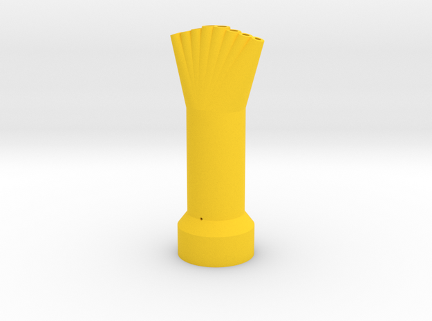 8 Mentos/Diet 5 Nozzle - 8 Spouts, 5 Mentos in Yellow Processed Versatile Plastic