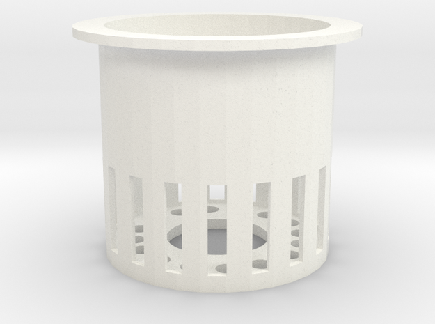 40mm Rockwool Cube Pot in White Processed Versatile Plastic