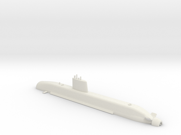 1/700 Barracuda Class Submarine (Waterline) in White Natural Versatile Plastic