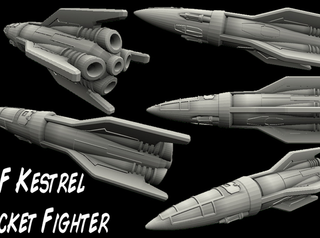 IPF Kestrel Fighter Rocket in Clear Ultra Fine Detail Plastic