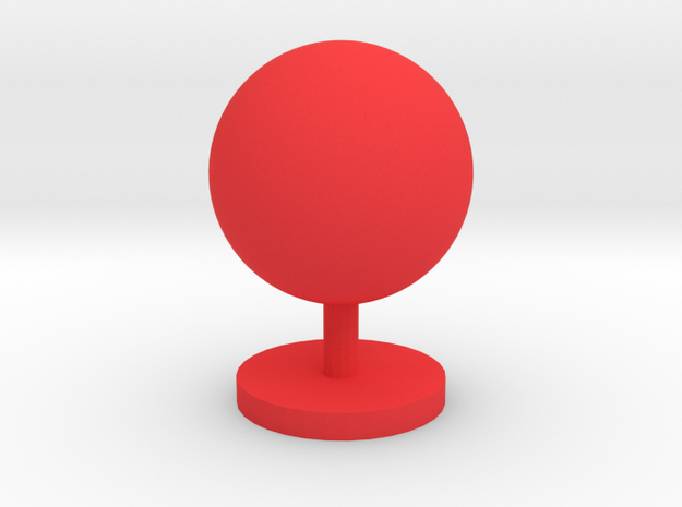 Game Piece, Moon in Red Processed Versatile Plastic