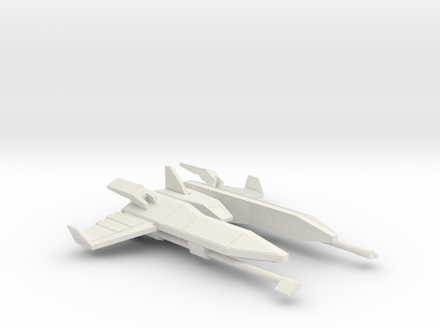 Fighter Ship in White Natural Versatile Plastic
