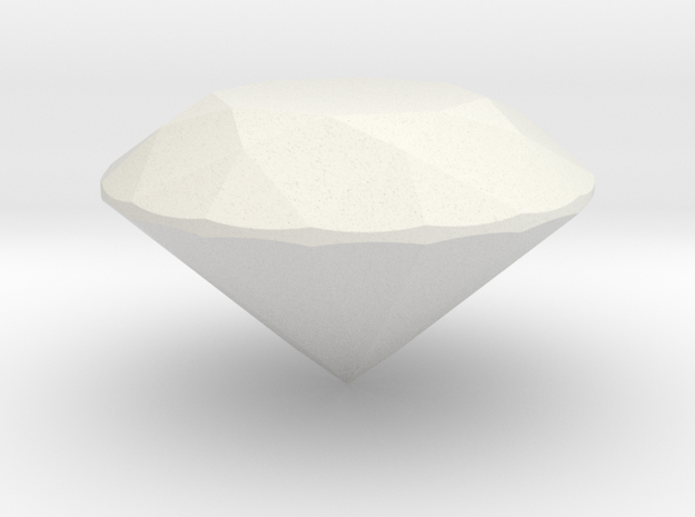 Perfect Proportion Diamond - Tolkowsky in White Natural Versatile Plastic