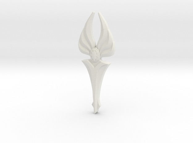 Fire Angel Pendant 01 - 60mm in White Natural Versatile Plastic