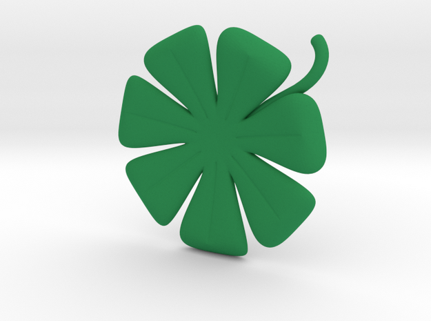 7 Leaf Clover in Green Processed Versatile Plastic