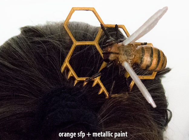 Honey Comb 1, plastic in Orange Processed Versatile Plastic