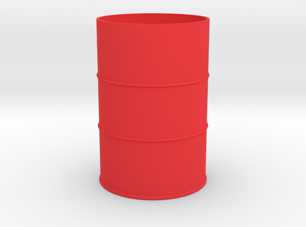 1/14 Scale 205 Ltr Drum (54 Gal) in Red Processed Versatile Plastic