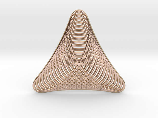 0548 Motion Of Points Around Circle (5cm) #025 in 14k Rose Gold Plated Brass