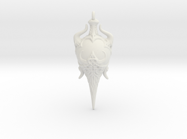 Chaos Amulet 01 - 60mm in White Natural Versatile Plastic