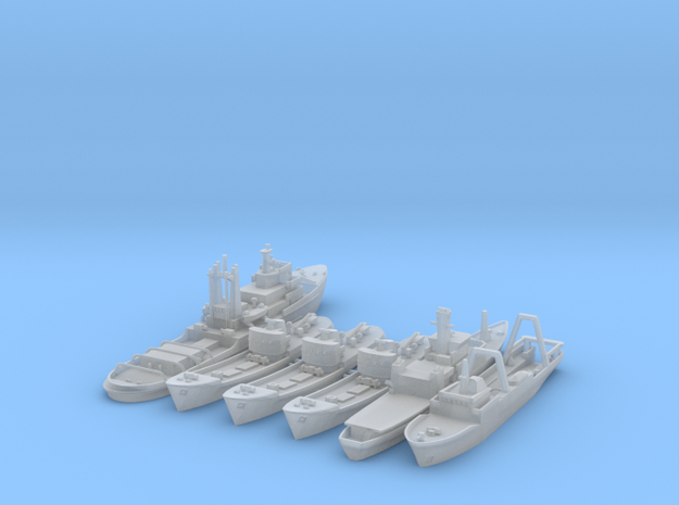 Cod War Set 1 - 1/1250 and 1/1800 in Smooth Fine Detail Plastic: 1:1250