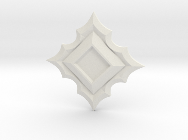 Jeweled Star Empty - 40mm in White Natural Versatile Plastic