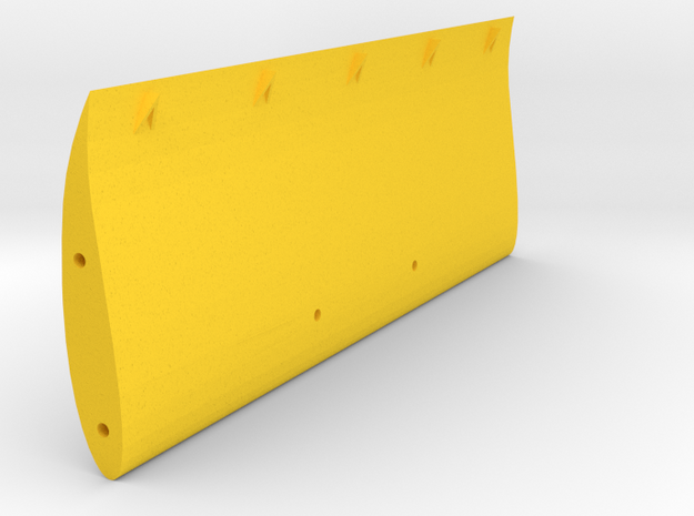 Speed run "High Speed" rear wing, V2 Vortex Gens in Yellow Processed Versatile Plastic