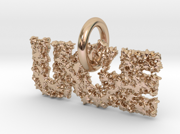 UGE in 14k Rose Gold Plated Brass