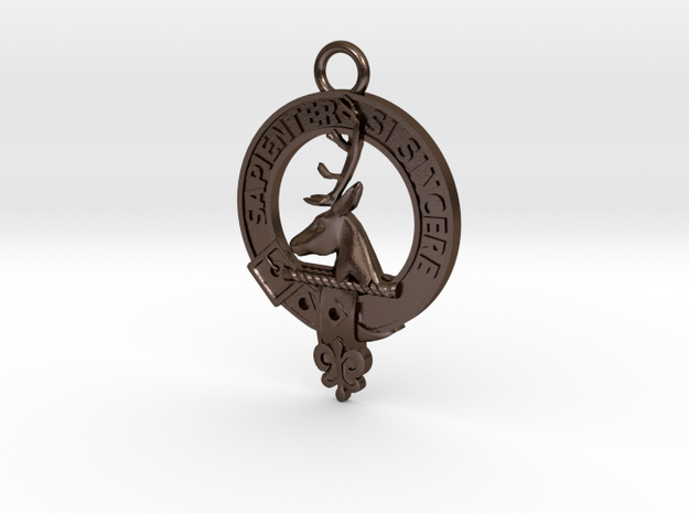 Clan Davidson key-fob in Polished Bronze Steel