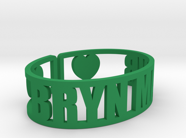 Bryn Mawr Cuff in Green Processed Versatile Plastic